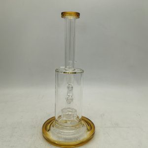 Xtreme 10" Matrix Percolator Glass Water Bong With Color Edge - Beige (C2695)