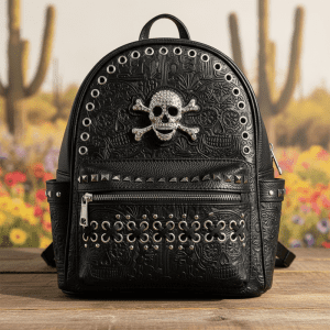 Concealed Sugar Skull Western Backpack - Black  (G46SK5 BK)