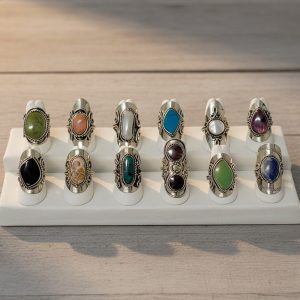 LARGE NATURAL STONE AND ALPACA RING (RSTL-RING)