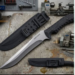 14.5" D2 Tool Steel Full Tang Stone wash Blade w/ Snap Sheath (TD003SL)