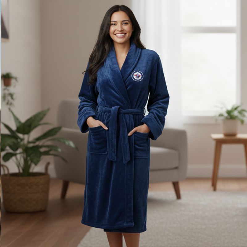 349-Plush Robe Team Embroidered -Winnipeg-Jets