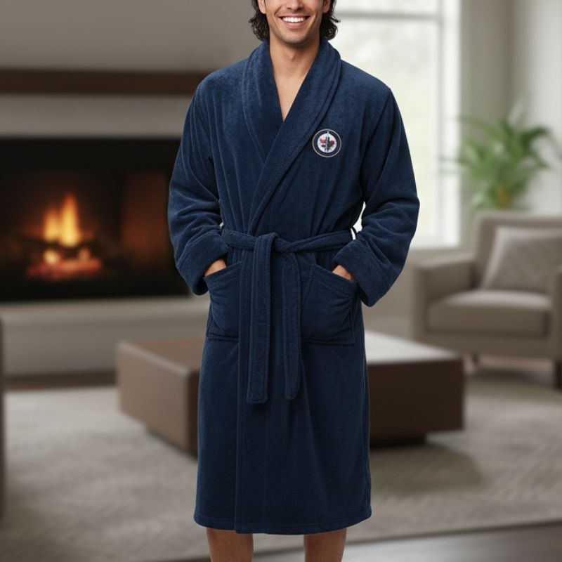 349-Plush Robe Team Embroidered -Winnipeg-Jets