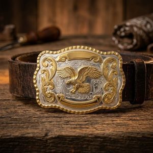 Large -  Square Big Eagle - Belt Buckles