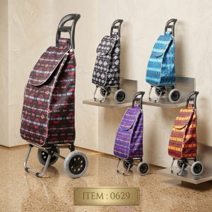 Shopping Trolley With Printed Foldable Bag (0629)