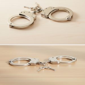 HEAVY DUTY SILVER HAND CUFF - (527)