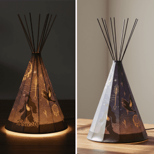 Modern Raven & Sasquatch (Big Foot) Parchment Teepee Lamp Individual - Large (LP-10055/LP-10047)