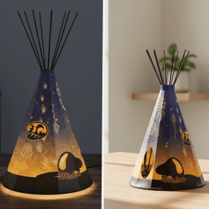Modern Beaver Parchment Desk Teepee Lamp Individual - Large (LP-10060 / LP-10052)