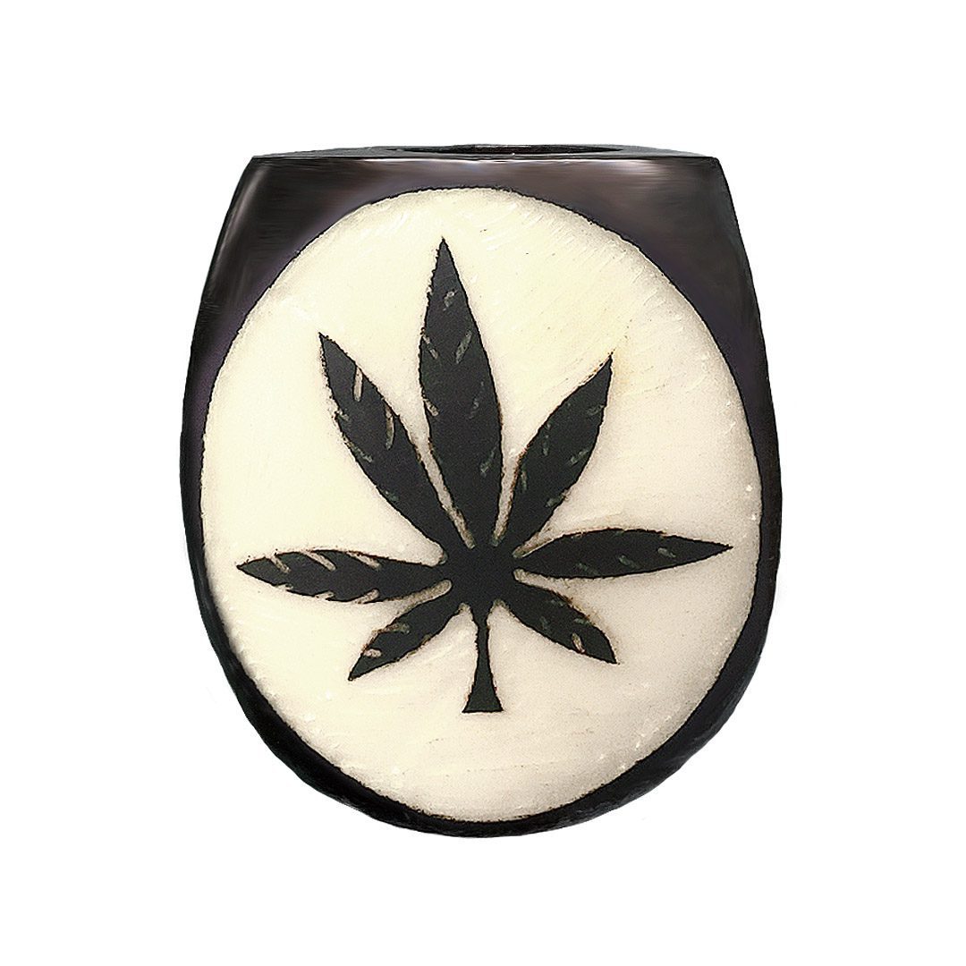 HAND CRAFTED TAGUA PIPE - LEAF (TG-0404)