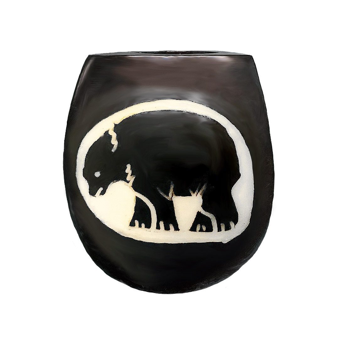HAND CRAFTED TAGUA PIPE - BEAR (MD-TG-0903)