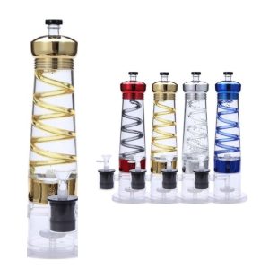 12" Electric Lava Lamp Bong with UFO Perc - Gold (LQN0012)