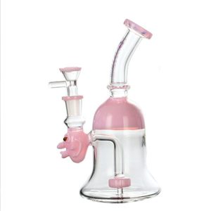 8.5" Soul Glass Recycler Bong / Dab Rig - Pink (S2068)
