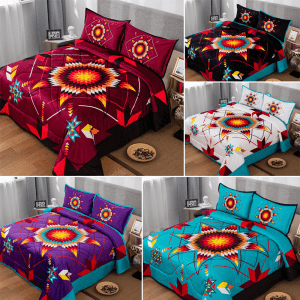 StarQuilt Design Micromink Sherpa Lined 3pc Set, Queen Size (2042)