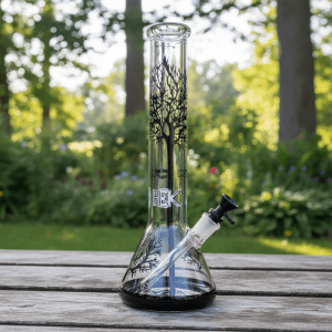 10″ Glass Tree Bong - Black (AK063)