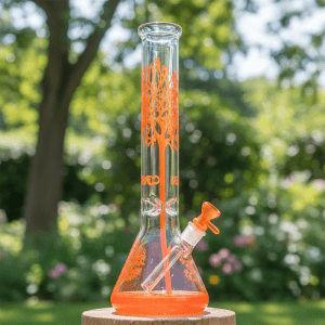10″ Glass Tree Bong - Orange (AK063)