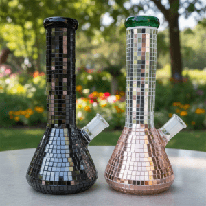 8" Mosaic 4mm glass beaker bong (MSAK-14)
