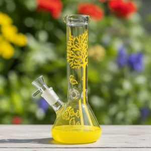10″ Glass Tree Bong - Yellow (AK063)