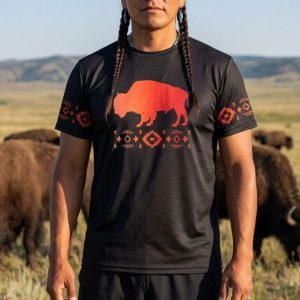 Dryfit Designer T-Shirt - Buffalo - Red - Assorted Size (1286 Buffalo/Red)