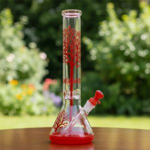 10″ Glass Tree Bong - Red (AK063)