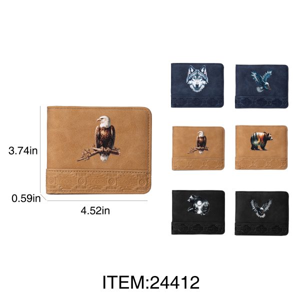 Faux Suede Men's Bifold Wallet - Animal Design (24412) | Canadian ...
