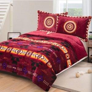 Star Blanket Super Luxurious Thick Reversible Quilted Comforter / Blanket Set, 3Pcs Set (0266)