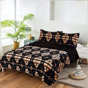 Sherpa Lined Silk Touch 3 Piece Queen Bed Set (0216 NO)