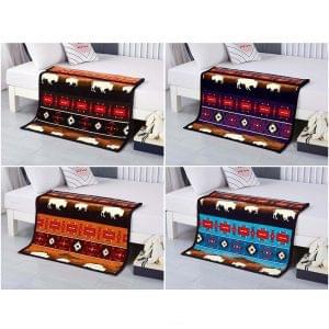 Silk Touch Reversible - Rustic Bison Baby Blanket - Assorted (1850)