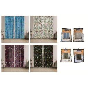 Anishinaabe Enchantment Super soft Curtain Pair Floral Art, Silk Touch Curtain Pair (1877)