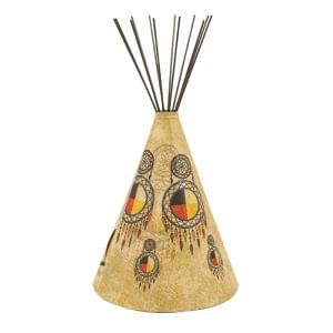 Special Edition Medicine Wheel Parchment Desk Teepee Lamp Individual - Small (LP-10049)