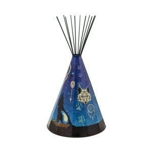 Modern Wolf Parchment Teepee Lamp Individual - Large (LP-10056)