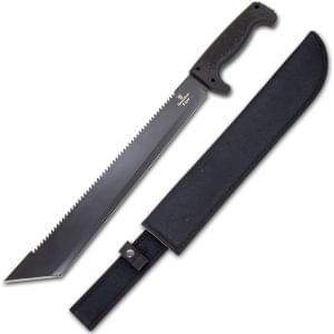 Snake Eye Bush Machete with Heavy Duty Handle (YML12-BK)