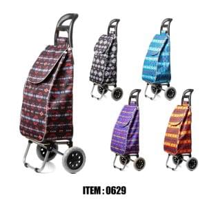 Shopping Trolley With Printed Foldable Bag (0629)