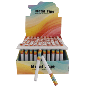 3" Cigarette Shape Smoking Pipes - White (SMKZ183)