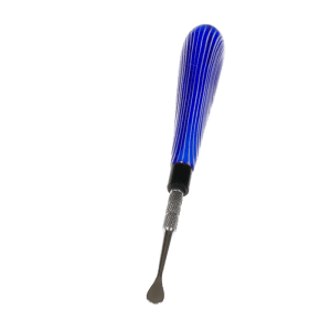 5" Busy Line Glass Handle Stainless Steel Dabber - Purple (SMKZ155)