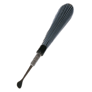 5" Busy Line Glass Handle Stainless Steel Dabber - Grey (SMKZ155)