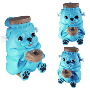 6" Pug Silicone Water Pipe - Blue (SMKZ167)