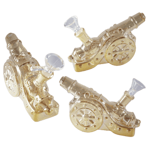 4" Artillery Design Glass Pipe - Yellow (SMKZ179)