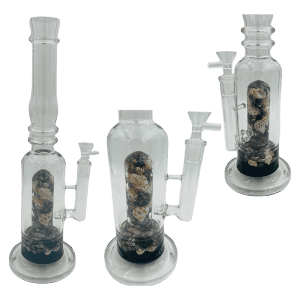 16" Ocean Black Center Piece Glass Waterpipe (SMKZ198)