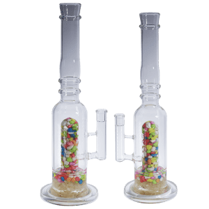 16" Colorful Heart Center Piece Glass Waterpipe (SMKZ204)