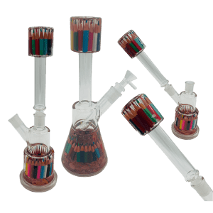 14" Water Pipe 2 Way Straight - Art Sketch (SMKZ206)