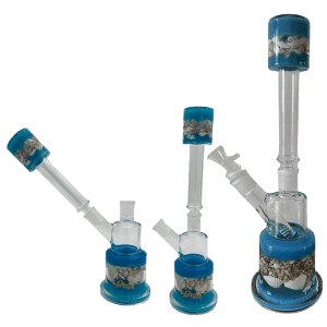 14" Water Pipe 2 Way Straight - Ocean Blue (SMKZ212)